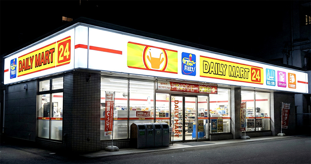 コンビニのような明るいFFシート内照式看板